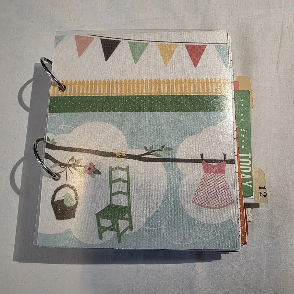 Handmade Colorful Scrapbook Art Junk Journals Set Of 4 Trendy Vintage Look NEW
